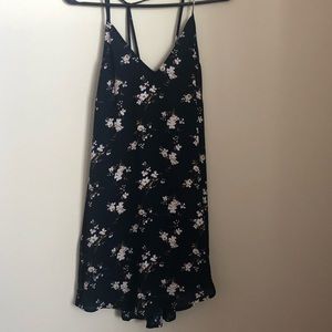 Navy blue floral sundress by Dry Goods